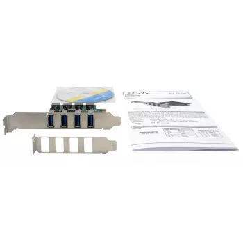 EXSYS scheda PCIe 4 porte USB 3.2 Gen 1 con self-power 3A Renesas