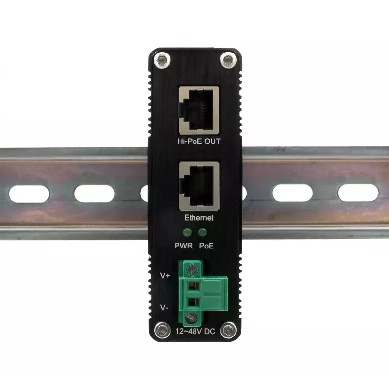Iniettore PoE++ Gigabit EXSYS 60W da -40 °C a +80 °C