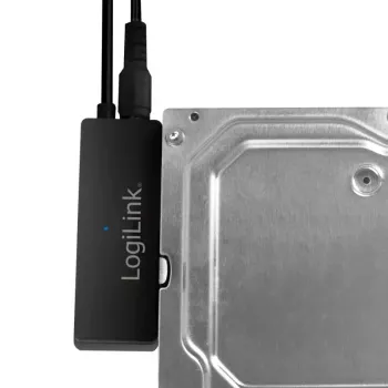Adattatore LogiLink USB 3.0 a SATA con OTB - controller di memoria con display dati, indicatore di rete, pulsante OneTouchEasy (OTB) - SATA 3Gb/s - 3 Gbit/s - USB
