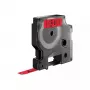 Etichette DYMO Authentic D1 | Stampa nera su nastro rosso | 9 mm x 7 m | Etichette autoadesive per etichettatrici LabelManager | Prodotto in Europa