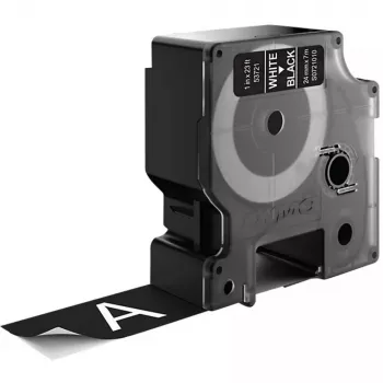 Etichette DYMO Authentic D1 | Rotolo 24 mm x 7 m | Stampa bianco su nero | Etichette autoadesive per etichettatrici LabelManager