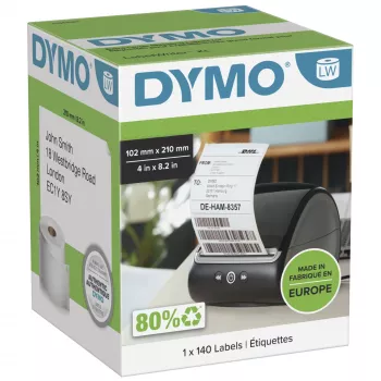 Etichetta per stampante DYMO 2166659 bianco universale rettangolare 10,2x21 cm