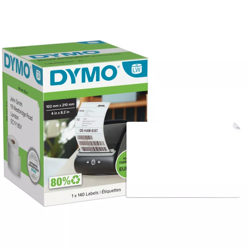 Etichetta per stampante DYMO 2166659 bianco universale rettangolare 10,2x21 cm