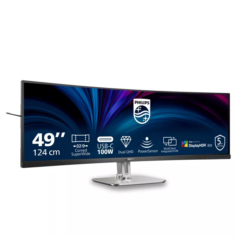 Monitor per computer Philips serie 5000 49B2U5900C/00 124 cm (48,8 inch) 5120 x 1440 pixel Dual QHD LCD nero
