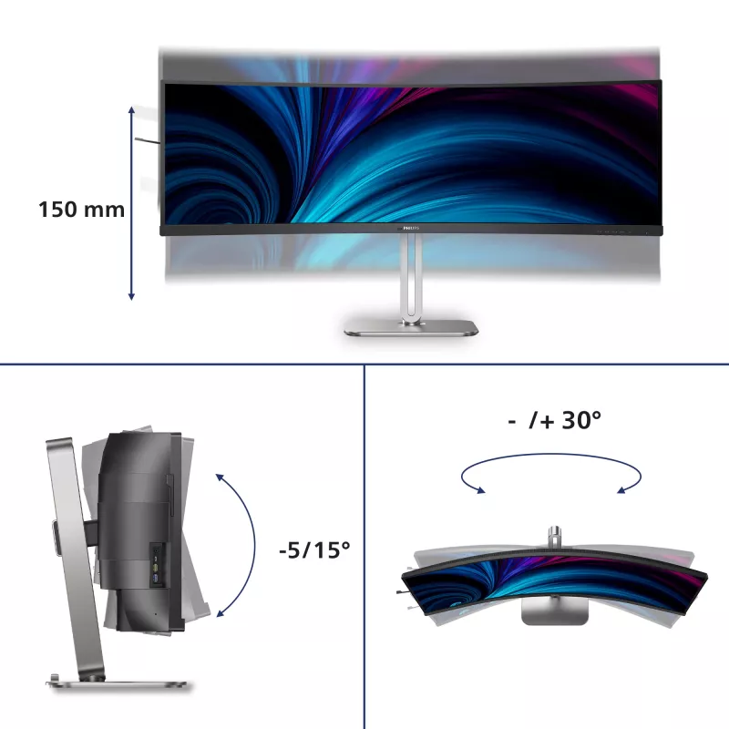 Monitor per computer Philips serie 5000 49B2U5900C/00 124 cm (48,8 inch) 5120 x 1440 pixel Dual QHD LCD nero