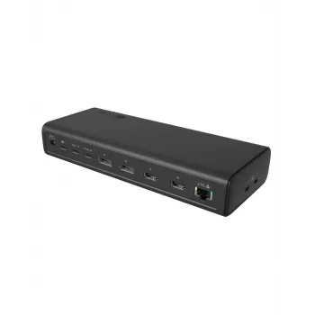 Docking station ICY BOX 17-in-1, sei uscite video, con filo, USB 3.2 Gen 2 (3.1 Gen 2) Type-C, 140 W, 3,5 mm, 10,100,1000,2500 Mbit/s, nero