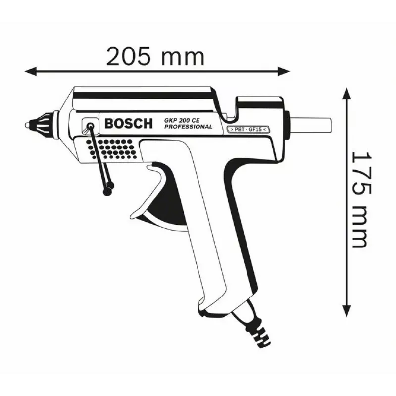 Bosch GKP 200 CE pistola per colla a caldo blu 500 W