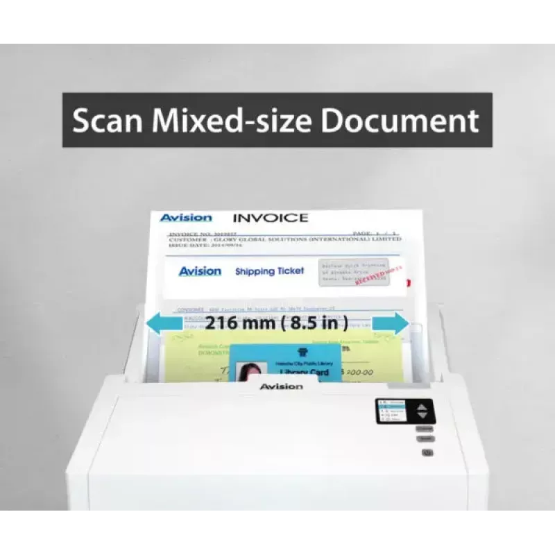 Scanner ADF Avision AD345GFWN — A4, 1200 x 1200 DPI, CIS, ADF da 100 fogli, duplex, bianco