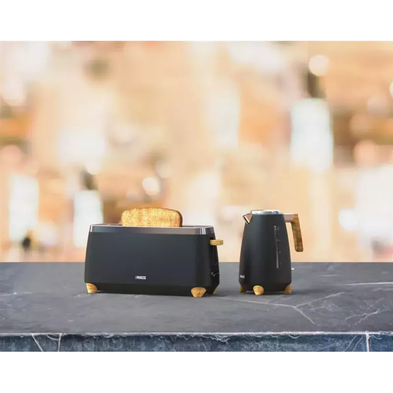 Toaster Princess 142361 2 fette 1000 W nero argento legno