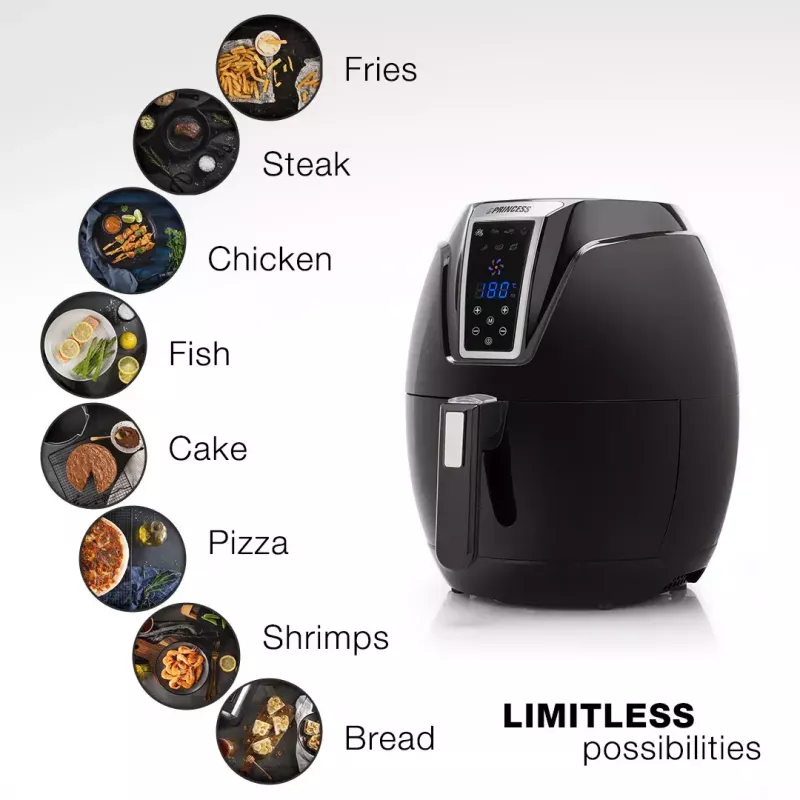 Princess 182021 Friggitrice ad aria Digital XL, 3,2 L