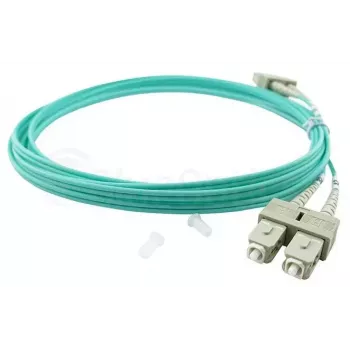 BlueOptics 055702T512000020M-BO Cavo patch in fibra ottica duplex, da LC/UPC a SC/UPC, OM3 50/125 µm, 20 m, beige