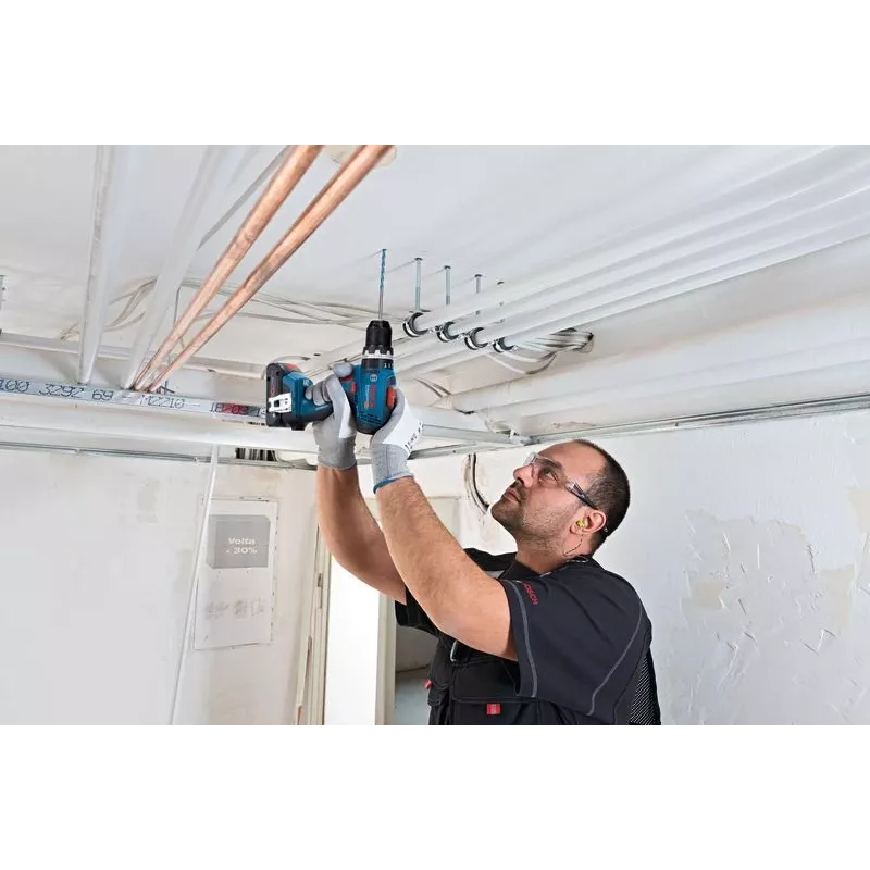 Bosch GSB 18V-65 Professional trapano avvitatore a percussione a batteria, 18 V, Solo (senza batteria e caricabatterie), L-BOXX, blu