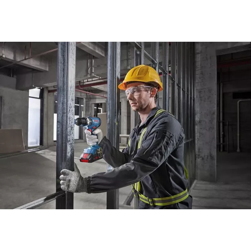 Bosch GSB 18V-65 Professional trapano avvitatore a percussione a batteria, 18 V, Solo (senza batteria e caricabatterie), L-BOXX, blu