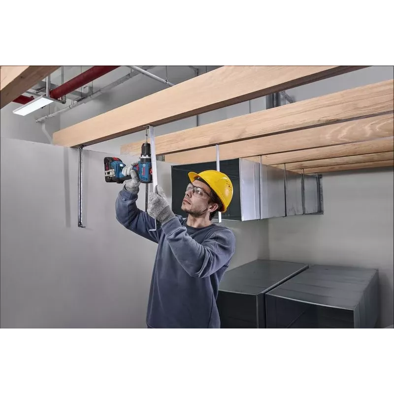 Bosch GSB 18V-65 Professional trapano avvitatore a percussione a batteria, 18 V, Solo (senza batteria e caricabatterie), L-BOXX, blu