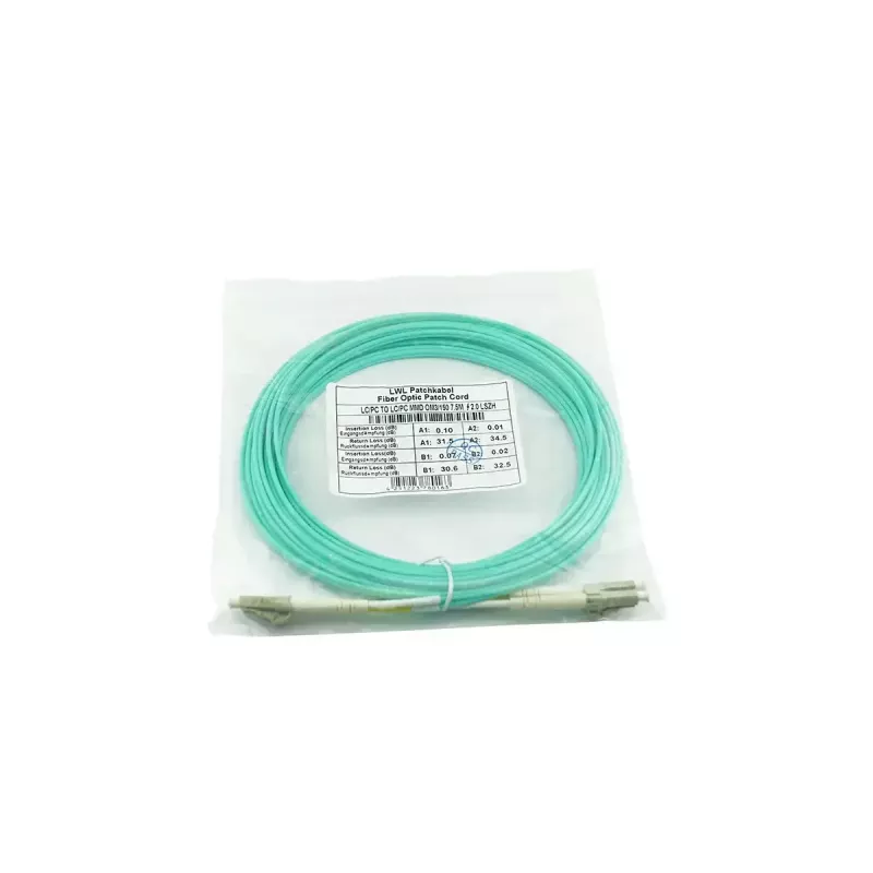 BlueOptics 10G-SR-30M-BO Cavo patch in fibra ottica duplex, da LC/UPC a LC/UPC, OM3 50/125 µm, 30 m, beige
