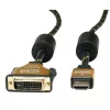 Cavo adattatore video ROLINE 11.04.5895 10 m HDMI DVI nero oro