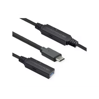 Cavo USB ROLINE 12.04.1066 USB 3.2 Gen 1 10 m USB C USB A nero