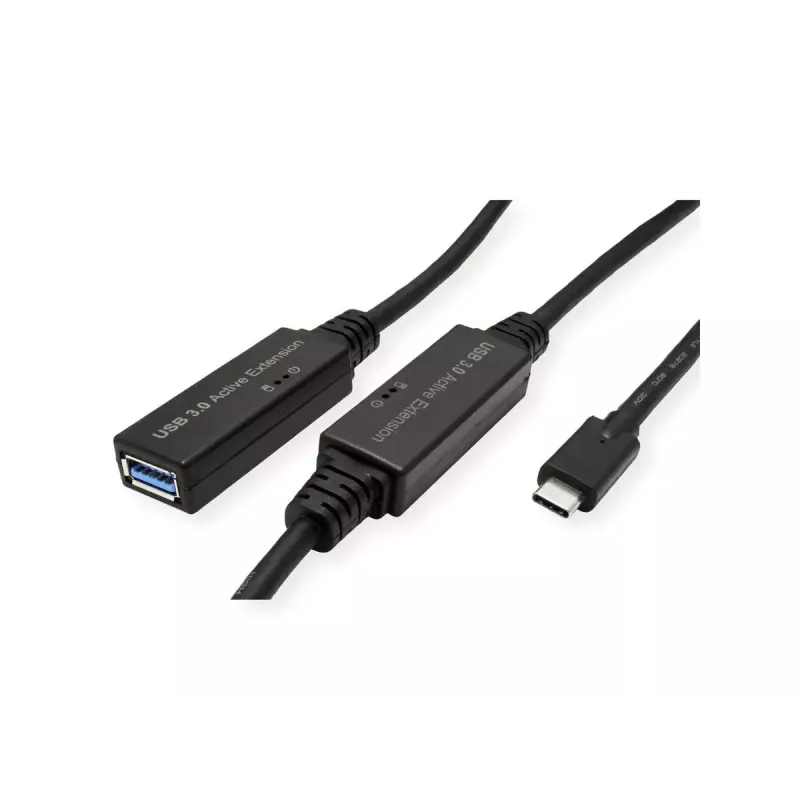Cavo USB ROLINE 12.04.1066 USB 3.2 Gen 1 10 m USB C USB A nero