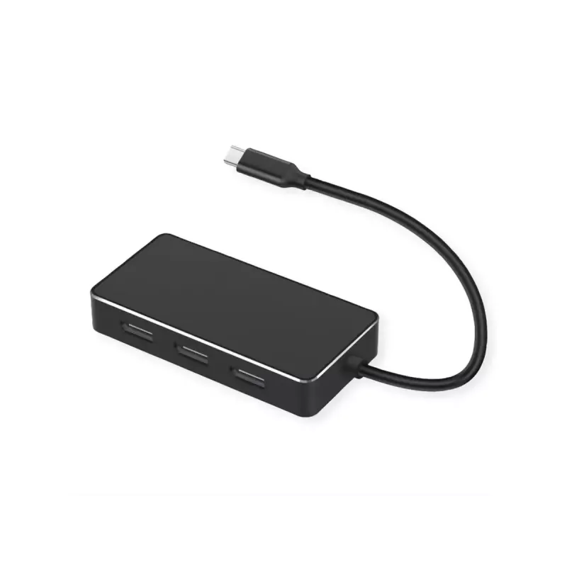 Adattatore per cavo video VALUE 12.99.1032 0,19 m USB Type-C 3 x DisplayPort nero