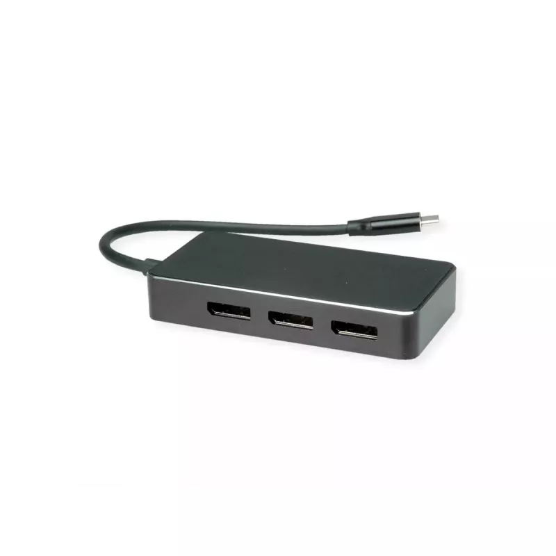 Adattatore per cavo video VALUE 12.99.1032 0,19 m USB Type-C 3 x DisplayPort nero