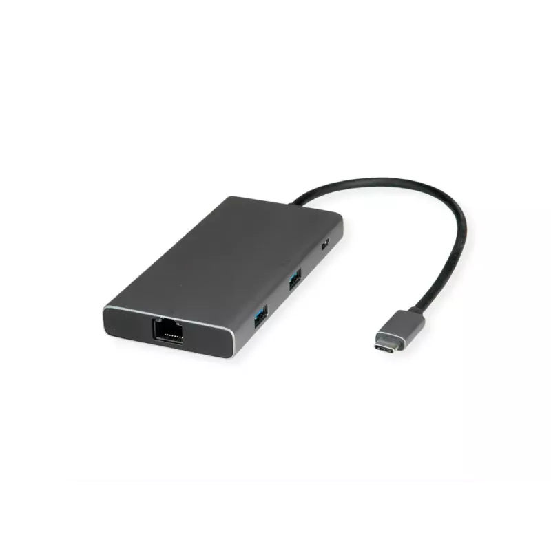 Dock per laptop VALUE 12.99.1139 con cavo USB 3.2 Gen 1 Type-C nero grigio