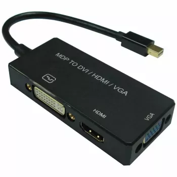 Adattatore per cavo video VALUE 12.99.3154 Mini DisplayPort HDMI VGA 0,1m nero
