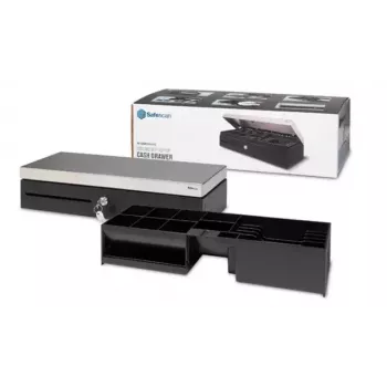 Safescan SD-4617S Cassetto portadenaro con coperchio ribaltabile, nero/argento (132-0498)