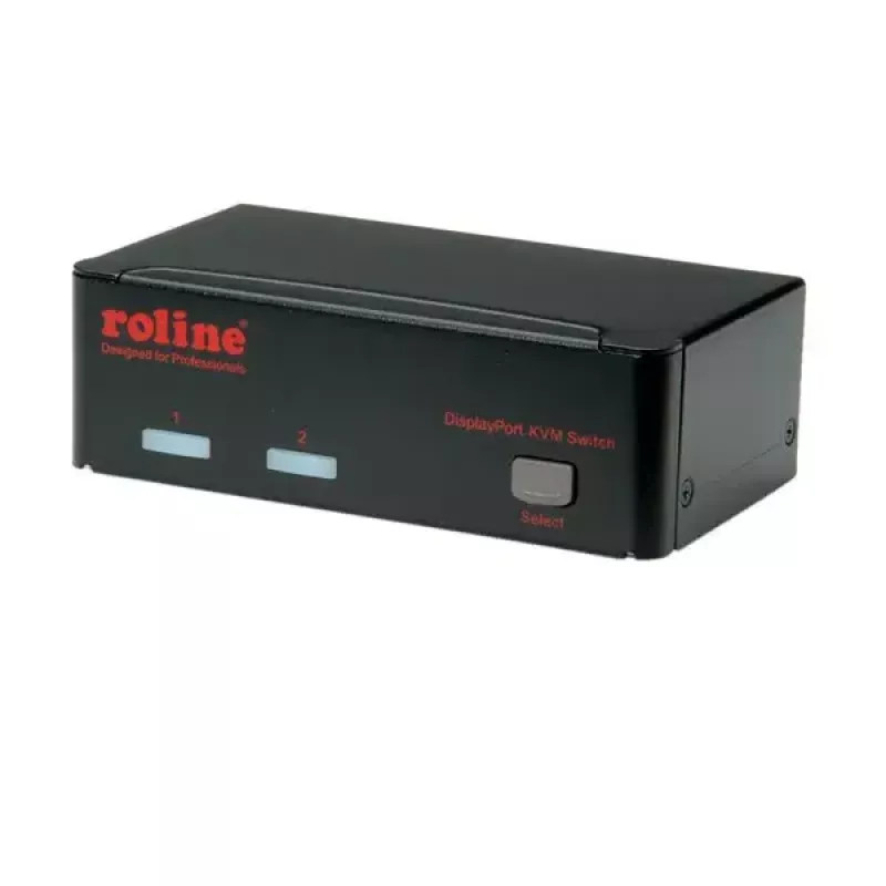 KVM Switch ROLINE 1 utente 2 PC DisplayPort con hub USB
