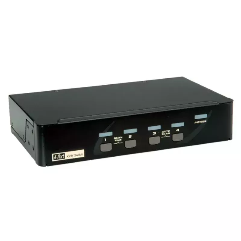 KVM Switch ROLINE 1 utente 4 PC DisplayPort con hub USB