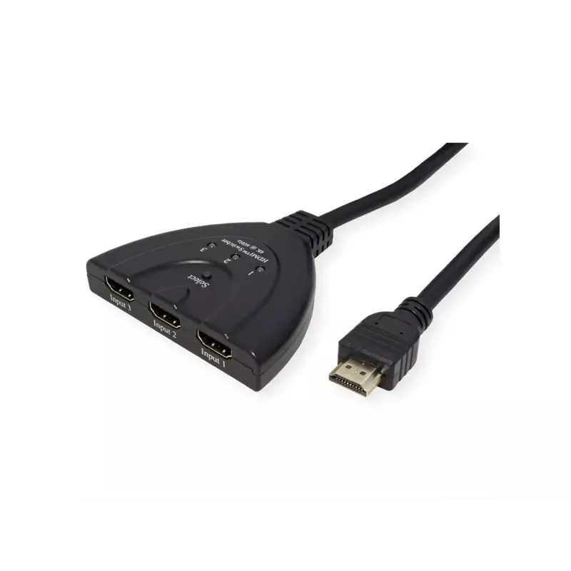 Switch HDMI VALUE 14.99.3567, HDMI, 4K (3840x2160) 60 Hz, 3 ingressi, nero