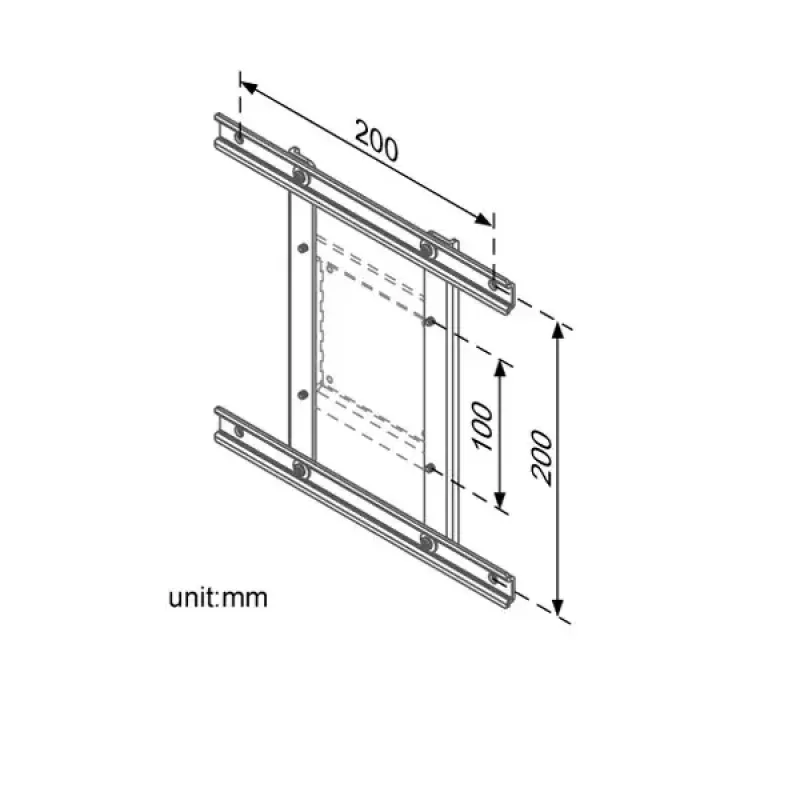 Adattatore VESA ROLINE 100x100-100x200/200x200 variabile argento