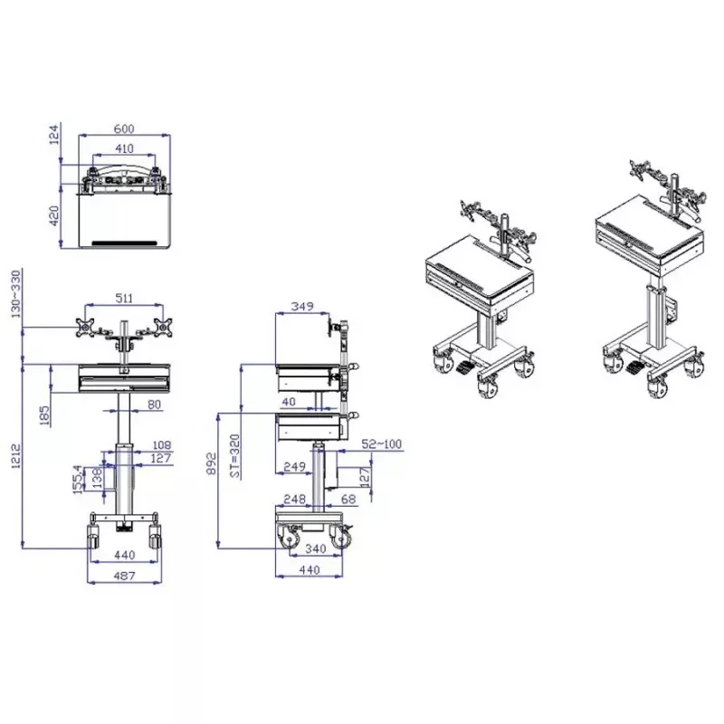 Supporto per PC all-in-one/workstation ROLINE 17.03.1175