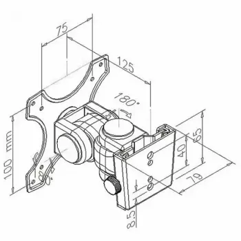 Kit supporto a parete per monitor LCD 2 snodi VALUE 17.99.1125