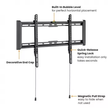 Supporto TV VALUE 17.99.1222 nero 2,03 m 75 kg