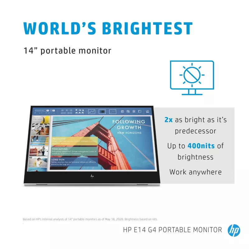 Monitor per computer HP E-Series E14 G4 35,6 cm (14