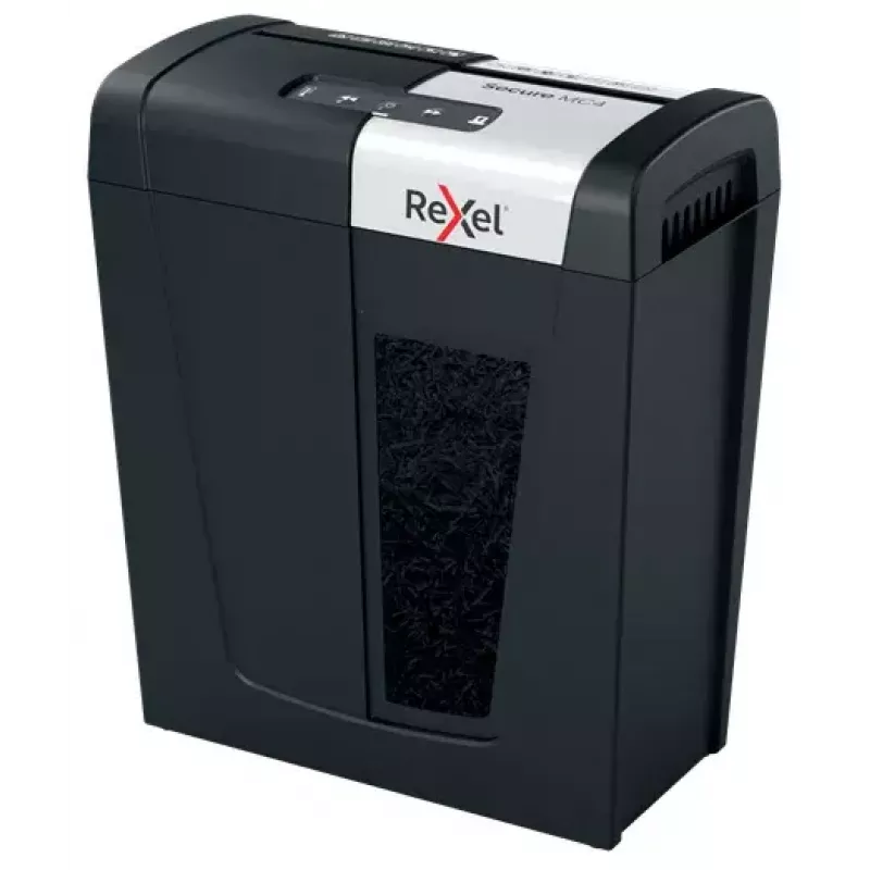 Rexel Secure MC4 distruggidocumenti a microtaglio 60 dB nero, argento