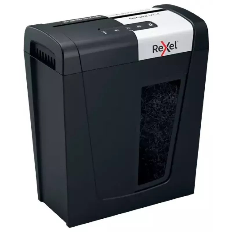 Rexel Secure MC4 distruggidocumenti a microtaglio 60 dB nero, argento