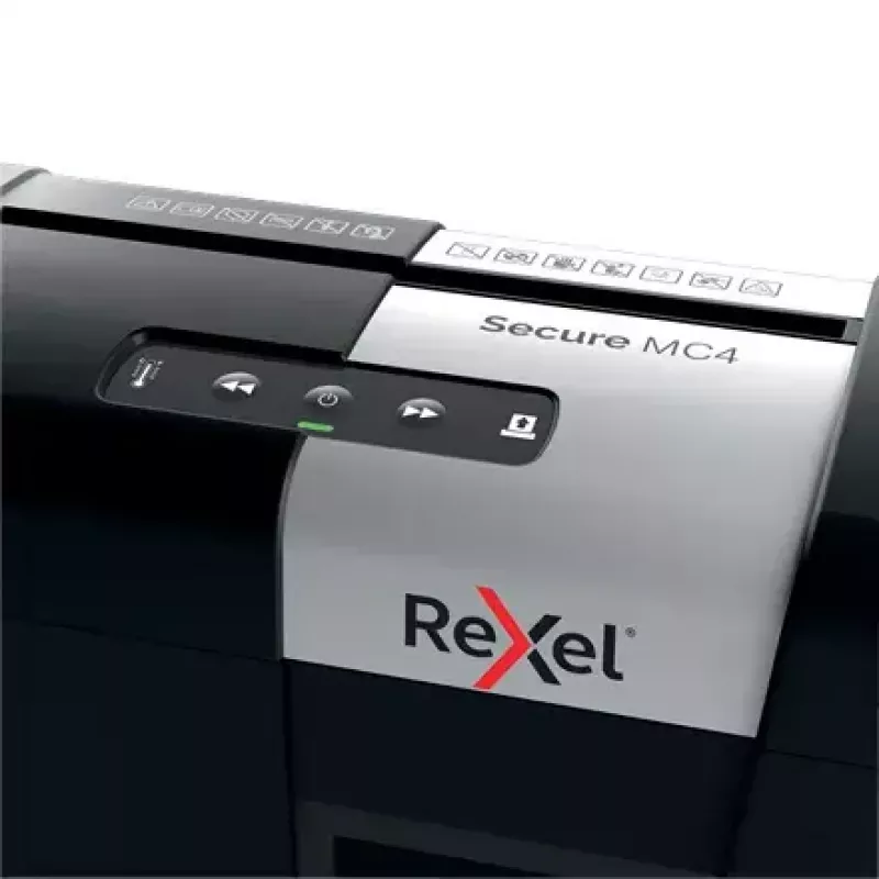 Rexel Secure MC4 distruggidocumenti a microtaglio 60 dB nero, argento