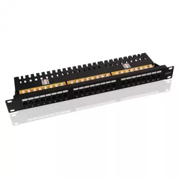 Patch panel VALUE Cat.6/Class E 24 porte UTP nero