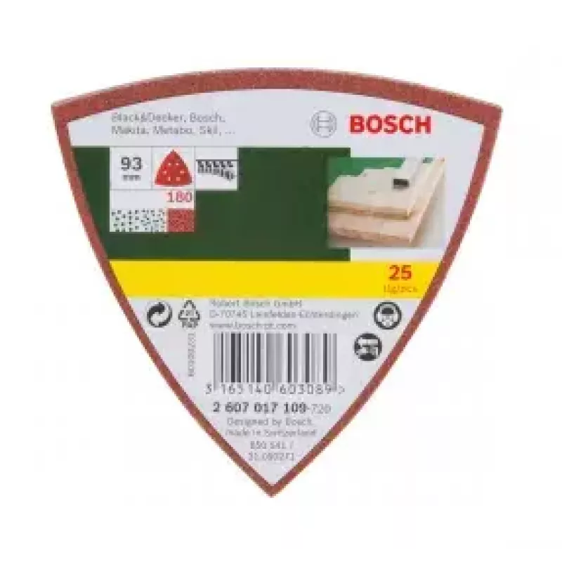 Bosch 2607017109 25 pz. foglio abrasivo