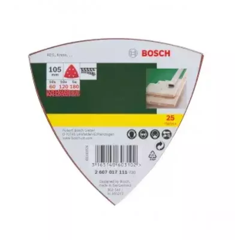 Bosch 2607017111 25 pz. fogli abrasivi