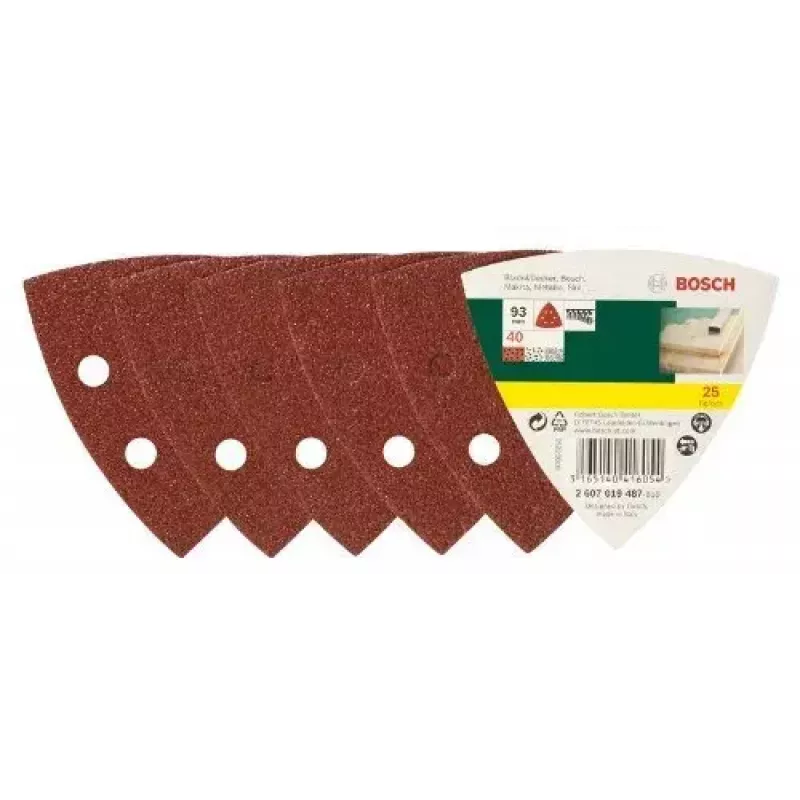 Bosch 2 607 019 487 accessori levigatura 25 pezzi