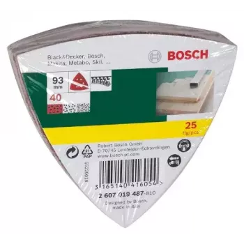 Bosch 2 607 019 487 accessori levigatura 25 pezzi
