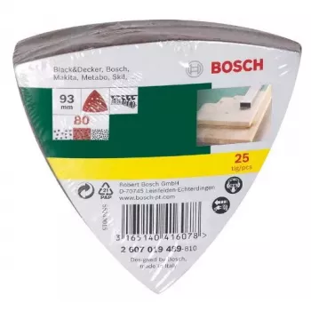 Bosch 2 607 019 489 accessori levigatura 25 pezzi