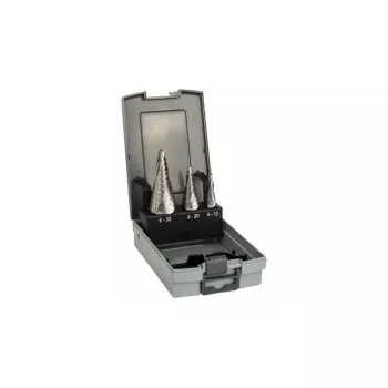 Set di punte a gradino Bosch HSS con gambo a 3 facce per alluminio, plastica