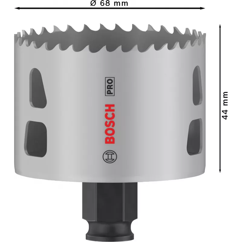 Tazza a corona Bosch PRO 68 mm Progressor PC Plus – modello 2608594398 per metallo e legno