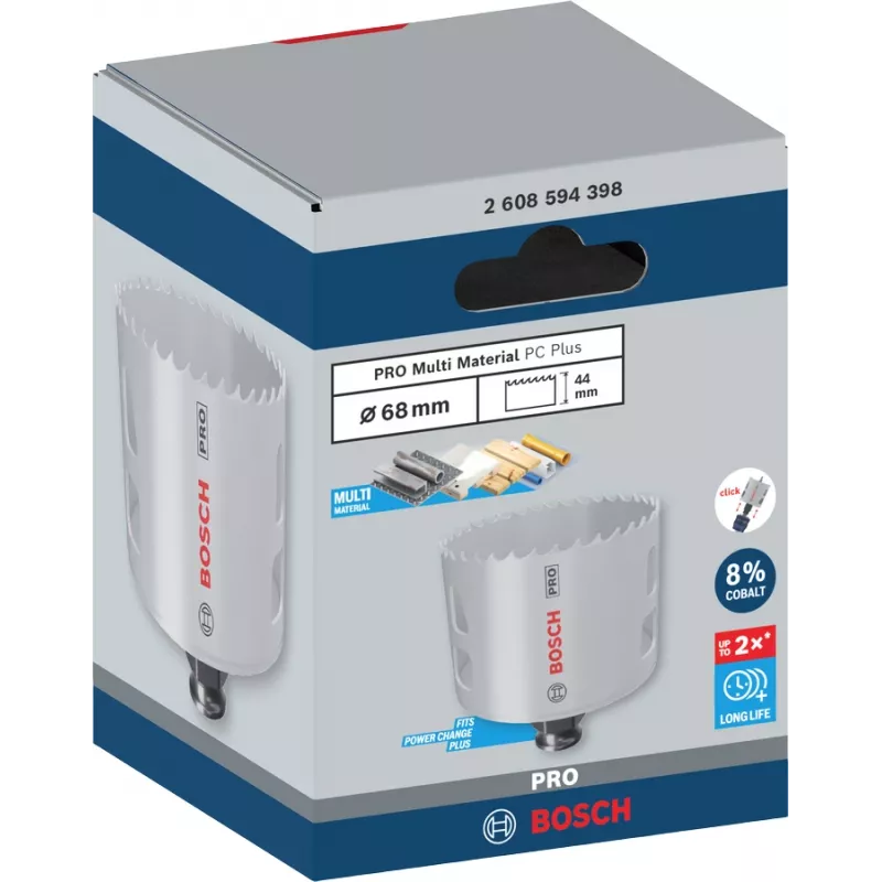 Tazza a corona Bosch PRO 68 mm Progressor PC Plus – modello 2608594398 per metallo e legno