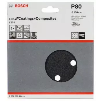 Foglio abrasivo Bosch F355 5 pezzi