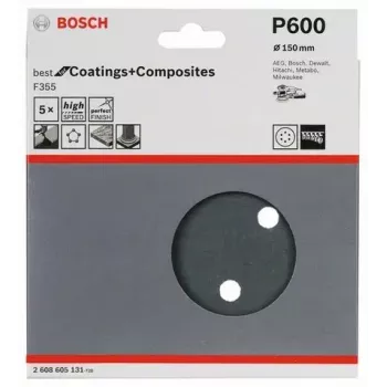 Foglio abrasivo Bosch F355 5 pezzi 2608605131