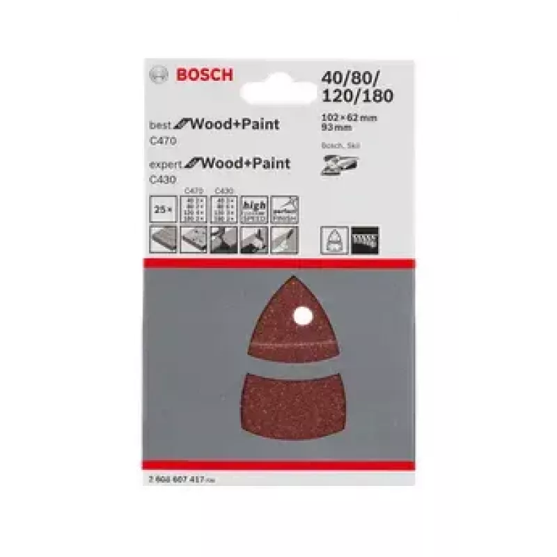 Bosch 2608607417 piastra abrasiva 2 pezzi